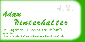 adam winterhalter business card